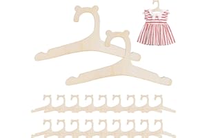 ZIMOER 20 Grucce Neonato Antiscivolo in Legno – Piccole Grucce Legno Bambini per Appendere i Vestiti dei Bambini, Ideale per Ropa y Artículos Pequeños para Niños