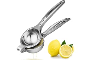 AUAUY Manuell citronpress, slitstark citruspress för citronorange, 7 cm