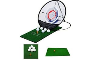 BODYA Golf Indoor Outdoor Training Net Golf Practice Chipping Pop-up Pitching Mat Portable Aid Bag