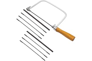 PSFXBM 1set Coping Saw,Coping Saw Blades,Precise Wood Cutting, Detailed Model Making, for Woodworking,Model Making and Furniture Construction,DIY Projects (30×11cm)