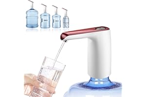 GTLAOGS pompa do butelek na wodę, ładowanie przez USB, pompa wody pitnej, GTLAOGS 2-5 galonów, uniwersalny, przenośny, elektryczny dozownik wody do domu, kuchni, biura, na kemping