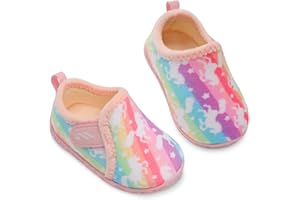 JIASUQI Toddler Slippers Kid Warm House Shoes Boys Girls Fuzzy House Slippers for Indoor Outdoor