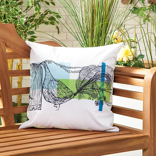 Design Mit Pfau Wasserfest Für Daußen, Gefülltes Polster für Stock/Gartenmöbel