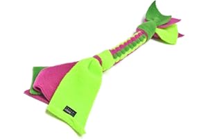 DogDirect London, DOG TUG TOY Tugger Tug Chase Rope SMALL: 45cm/17in, LARGE: 75cm/29in, Soft plaited Flexible FLEECE DOG TOYS Ideal FOR TRAINING, PUPPY PLAY, HAND MADE (Small, Green) KAS1