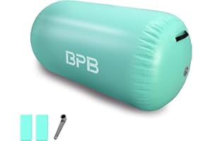 BPB Air Roller Inflatable Gymnastics Barrel 100CM Tumbling Mat Air Tumble Track Mat Backbend Trainer for Exercise/Training/Fitness/Yoga/Backflip/Home Use & Gym