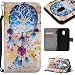 Produktbild Moto G4 Play Hülle, Moto G4 Play Ledertasche, Anlike Brieftasche Schutzhülle PU Leder Flip Hülle Wallet Case Tasche Cover Handytasche Schutzhülle Handy Zubehör [Frau und Katzen geprägte Serie] Lederhülle Handyhülle mit Bookstyle mit Standfunktion Kredit Kartenfach für Motorola Moto G4 Play (5.0 Zoll) - Baum des Lebens