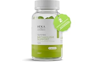 ‎HEKA HEKA Stoffwechselunterstützende Gummies - Stoffwechsel & Appetitzügler - 60 Apfelessig Gummibärchen mit Garcinia Cambogia Extrakt - Ohne Gluten, Zucker und Laktose - 100% Vegan