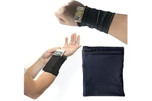 ‎DRAGONX2 Handgelenkstasche Sporttasche für das Handgelenk Handgelenkstasche Joggen Arm klein Sporttasche schwarz Wristband Armbandtasche Handytasche Joggen für Lauftasche,Geldbörse,zum Radfahren,Handykarten