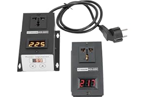 RANKOMU Régulateur de tension AC, 220V 4000W Régulateur de tension SCR Controller Control Switch EU Plug for Speed ​​Temperature