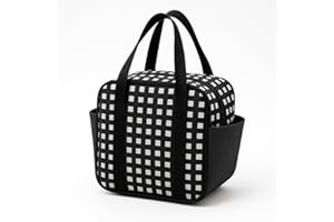 Urban Nest Borsa Pranzo Isolata per Adulti, Borsa Termica con Tasche Laterali, Borsa Frigo Riutilizzabile per Lavoro, Scuola, Picnic, Conservazione Cibo, Idea Regalo (24x14x20cm)