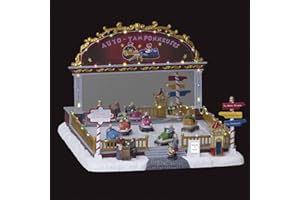 FEERIC LIGHTS & CHRISTMAS Féerie Lights et Christmas Decoración navideña – Village de Navidad, 52 LED de Sonido y Animado, autoamortiguador