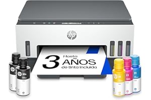 HP Smart Tank 7005 28B54A - Impresora A4 Multifunción con Deposito de Tinta Recargable, Impresión a Color, Escaner, Copiadora, Wi-Fi, Smart App, Blanca y Gris Oscuro