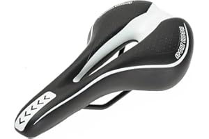 BigTron Sedile Bicicletta Comoda Sella MTB Cuscino Sedile Cuscino Offroad Bike Seat(Nero + Bianco)