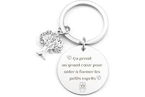 Karyllena Cadeau Professeur Porte Clef Cadeau Maitresse D Ecole Fin D Annee Cadeau Atsem Cadeau Directrice D'école Fin D'année Cadeau Maître D'école Fin D'année Idée Cadeau Assistante Maternelle