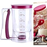 nuluxi Teigspender Teigportionierer Messbecher Batter Dispenser Waffel Backen Trichter Küche Teigspender mit Deckel Pfannkuch