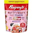 Bagrry's Healthy Crunch Nutty Fruity Muesli with Seeds, Nuts & Berries 1kg Pouch| 78% Fruit, Nuts,Grains & Seeds| No artificial colours