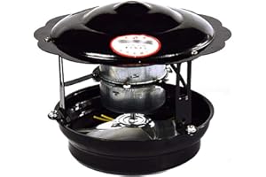 UZIAH Aspiratore di Fumo per Camino, 50W/60W/100W Aspiratore per Camino Aspiratore per Canna Fumaria Induttore di Tiraggio per Camino Aspiratore per Camino per Camino(Nero),60w