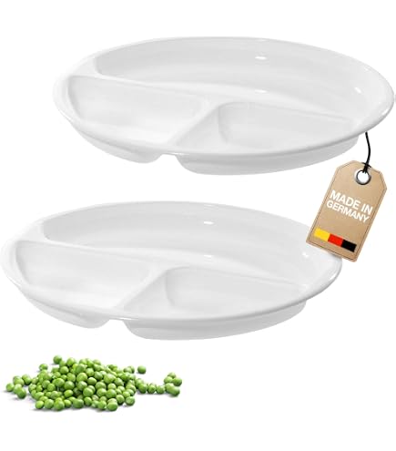 Assiette 3 Compartiments + Bol En Grès Navaris - 27,5x24,2 Cm (Neuf)