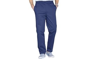 Chums Men's Cotton Rugby Trousers with Elasticated Waistband & Drawcord, Smart Casual Comfort Stretch Fitting Pants