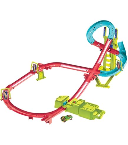 Hot Wheels Wheels Track Builder Unlimited Coffret Virages Premium avec Hot Wheels Wheels Track Builder Unlimited Coffret Virages Premium avec