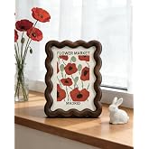 Dekoratif Fotoğraf &Ccedil;er&ccedil;evesi Koleksiyonu - Doğal Ahşap ve Metal Se&ccedil;enekli, Modern Masa&uuml;st&uuml; ve Duvar &Ccedil;er&ccedil;evesi (Wavy 13X18 CM)