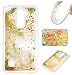 Produktbild Roreikes LG Stylus 2 LS775 Hülle, LG Stylus 2 LS775 Case, Transparent weich case Cool 3D Schwimmend Treibsand Stern Bling Luxus Sparkle Kristall Stern Design weich Tasche Rückseite Hülle Schale Etui für LG Stylus 2 LS775