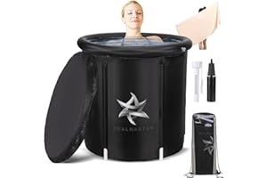 DEALNASTAR Ice Bath,Cold Tub Ice Bath,88 Gal Inflatable and Portable Cold Plunge for Athletes Adults at Home Indoor and Outdoor.