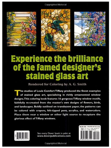 Tiffany Designs Stained Glass Coloring Book (Dover Design Stained Glass Coloring Book)