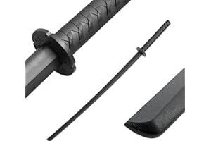 DEPICE Bokken Plástico Duro - 101 cm, 600 g, Iaido, Aikido, Bokuto, Sparring Ready, Color Negro