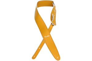 Fender Correa de cuero vegano para guitarra, ancho de 2.5 pulgadas, color rubio caramelo (0990647050)