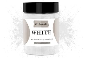 ZODOZOLO Epoxidharz Farbe - 60g Weiß Mica Powder Resin Pigmentpulver für Epoxidharz, Schleim und Andere Handgefertigte DIY