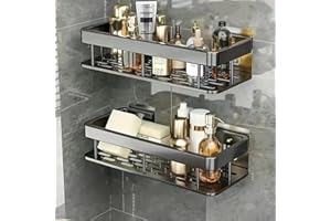 Hallstatt Self Adhesive Bathroom Shelf for Wall Shelf Organizer Wall Mounted Bathroom Shelves Rack Holder Stand for Bathroom 