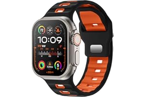 Raradev Compatible with Apple Watch Ultra 2 Straps 49MM 46MM 45MM 44MM 42MM(series 3 2 1) Men Women, 26mm Adjustable Soft Silicone Breathable Sport Bands for iWatch Series 10 9 8 7 6 5 4 SE 3 2 1