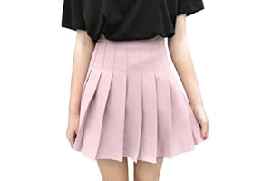 Hoerev Femmes Filles Évasé Casual Mini École Tennis Patineur Casual Jupe De Danse avec Deux Poches Latérales Et Short Intérieur