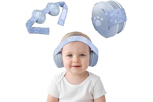 YingErTool hjärtform hörselskydd baby 25 dB, spädbarnshuvudde bulleravgivning i 0–36 månader, säkert och lugnande hörselskydd, perfekt för resor, sömn