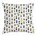Produktbild BHWYK Watercolor Throw Pillow Cushion Cover, Colorful Beetles and Bugs Kinds of Insects Science Illustration Artsy Print, Decorative Square Accent Pillow Case, 18 X 18 inches, Multicolor