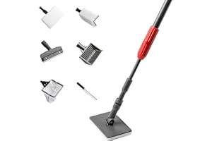Nicrew Zestaw do czyszczenia akwarium, 6 w 1, narzędzie do czyszczenia szyb, skrobak do glonów, gąbka szklana, szczotka do rur, miotła do żwiru, do akwariów