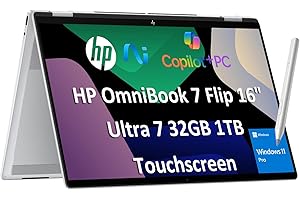 IST COMPUTERS HP OmniBook 7 Flip (Next Gen Envy x360) 2-in-1 Laptop (16" FHD+ Touchscreen, Intel Core Ultra 7 258V, 32GB RAM, 1TB SSD, Arc 140v GPU (16GB), Pen) AI Copilot+ PC for Professionals, Wi-Fi 7, Win 11 Pro
