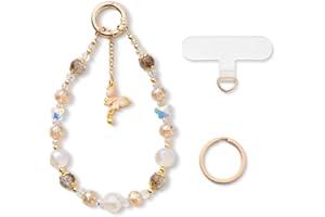 CHUQING Chaîne de téléphone portable Poignet court Bracelet de téléphone portable Perle Dragonne de téléphone portable Papillon Chaîne de téléphone portable Bracelet de téléphone