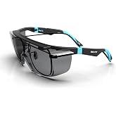 DEX FIT SG210 OTG Protective Goggles Overlapping Eyewear Z87 Eye Protection Scratch Resistant and Anti-Fog Adjustable for Wom