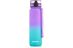 Meteor Vattenflaska Sport Gradient BPA-fri Tritan 500–1500 ml – Läckagesäker Träningsflaska med Måttskala och Fruktfilter – M