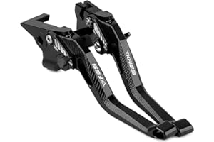 CXEPI Moto Leve Freno e Frizione in alluminio Regolabile Per Keeway RKF 125 RKF125 2018-2021 2022 2023,Nero