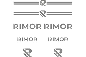 GESAR ART IN PROGRESS Rimor Adesivi per Camper - 8 Pezzi in Vinile - Colore Blu, Rosso, Grigio - Accessori e Decalcomanie