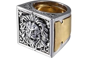 HCMA Anelli combinati da Uomo Anello Regalo del Regno Segreto del re Leone Gioielli Hip-Hop Anelli Vichinghi Punk Regalo