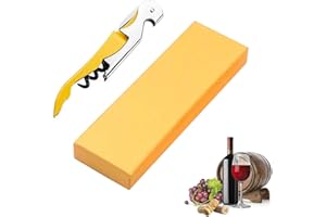 MADEHAY Kellnermesser Edelstahl, 68g Heavy Duty Edelstahl Wine Key,Korkenzieher Weinöffner mit Geschenkbox (Gelb/Geschenkbox)