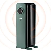 Pelonis Oil Radiator, Heater, 1,500 W, Ceramic Heater with 7 Fins and  Thermostat, Electric Oil Heater with Tilt Protection and Overheating  Protection for Patios - Green : Amazon.de: Home u0026 Kitchen