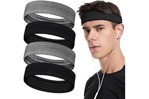 LOPHE Sportpannband, 3 St Tunna Svettpannband, Halkfria Elastiska Yogapannband FöR Kvinnor Flickor, Fitness HåRpannband FöR T