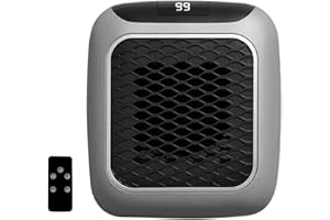 CHENRI Blumeheat Heater, Calefactor Bajo Consumo, 800W Calefactor Electrico con Termostato, Ajustable Calefactor Ceramico con temporizador y mando a distancia, Calentador portátil para Oficina, Casa