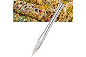 TMISHION Bruñidor de ágata con punta, pulido pulido Fabricación de joyas Herramienta de artesanía Joyas de ágata Talla de cera Ajuste de piedra Bisel Cierre de bruñido para talla de oro y plata Arcilla