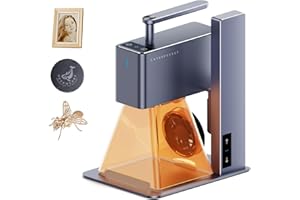 LaserPecker LP2 Graveur Laser 5W Mini Machine de d'Artisanat Portable de Laser à Diode Bleue 450nm Machine avec Housse de Protection pour Papier Bois Cuir Acrylique Pierre Métal Verre Foncé - Basique